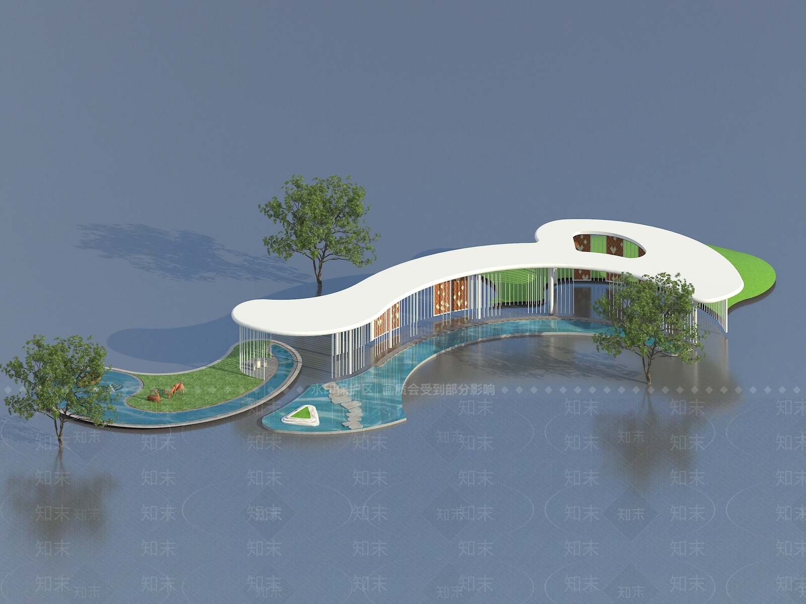 现代廊架3D模型下载【ID:1118982881】