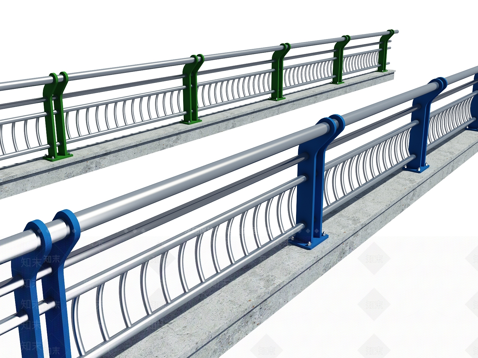 现代河堤大桥护栏3D模型下载【ID:1118985147】