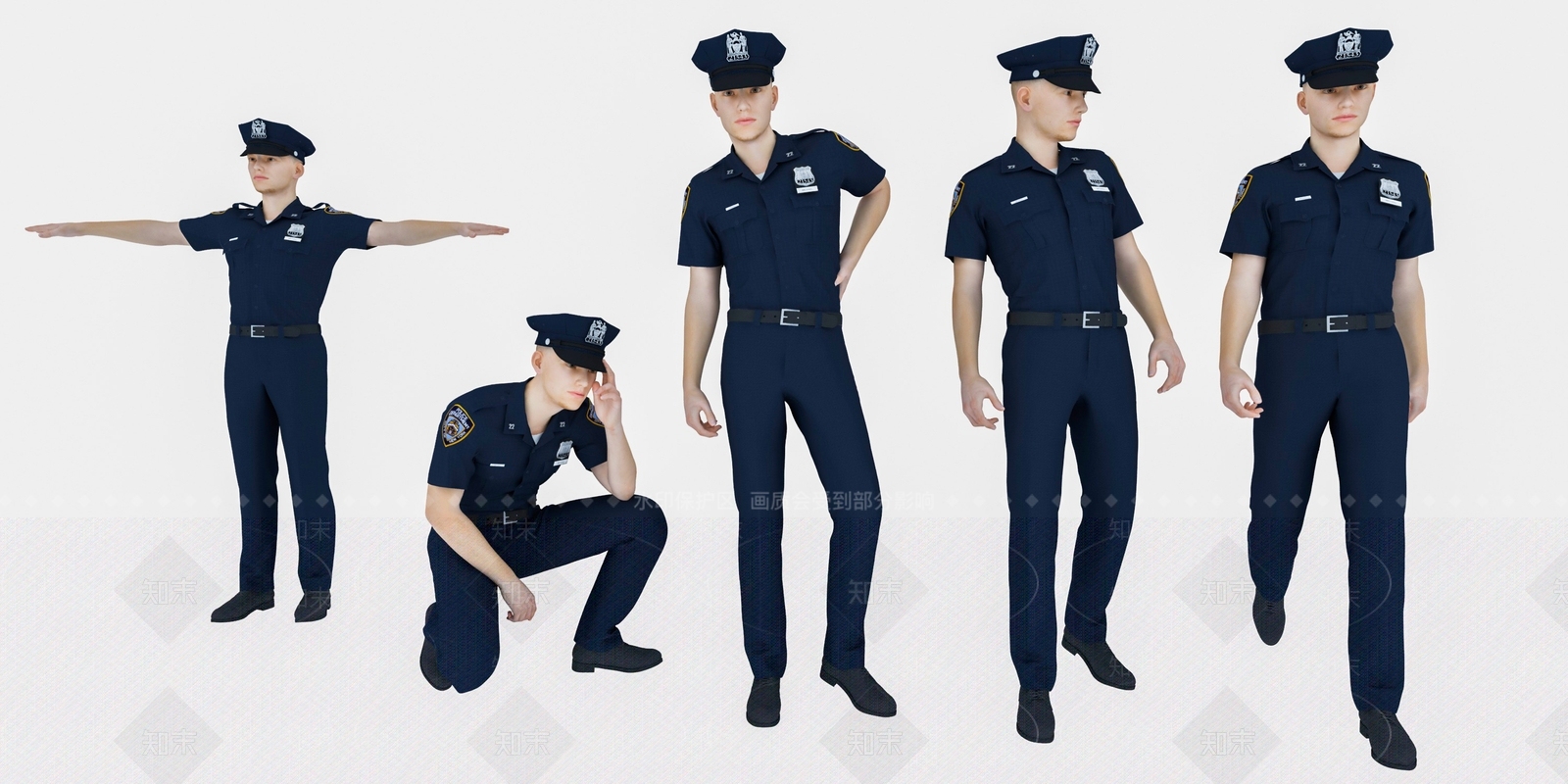 警察SU模型下载【ID:1118986251】
