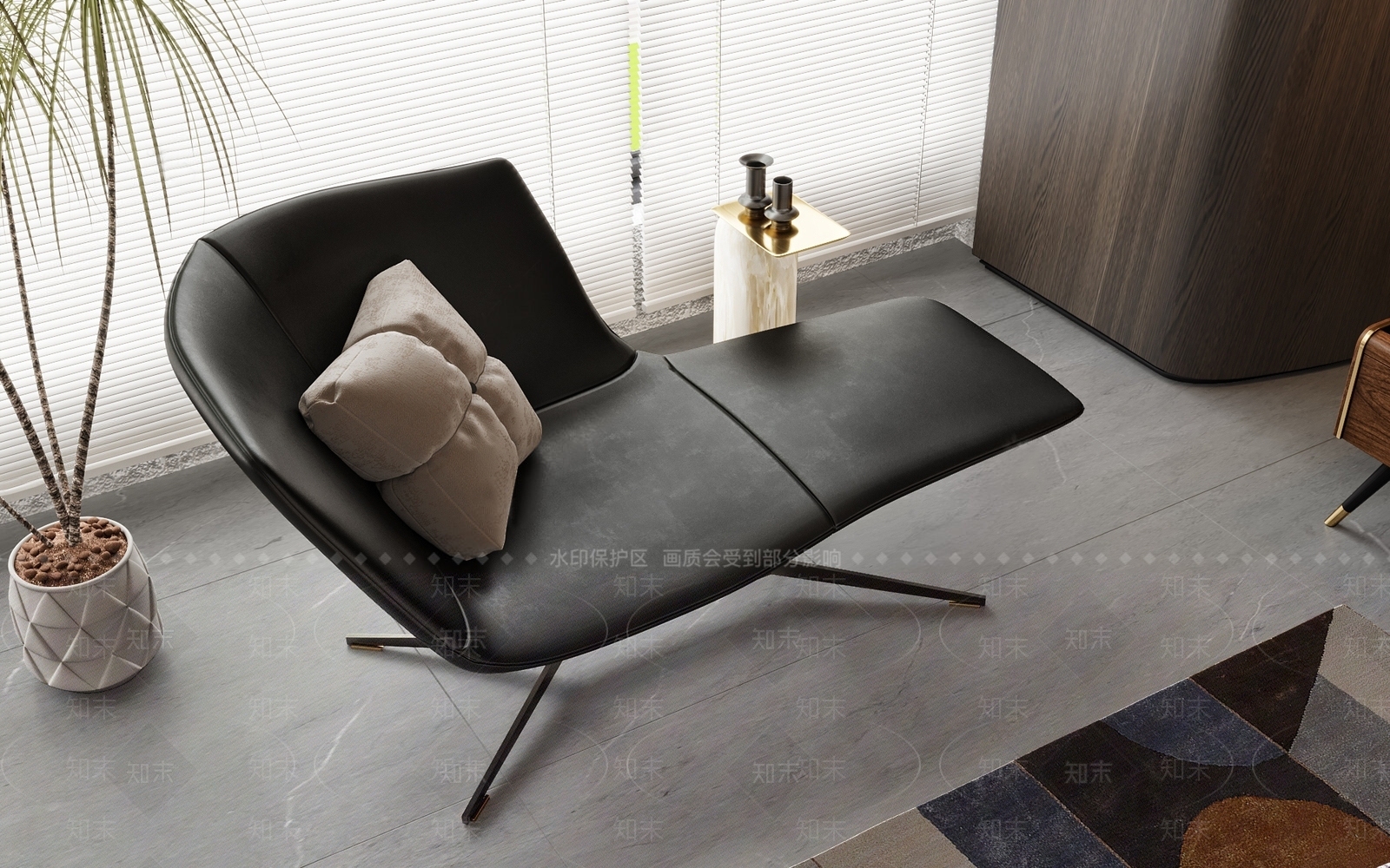 现代贵妃椅SU模型下载【ID:1118987815】