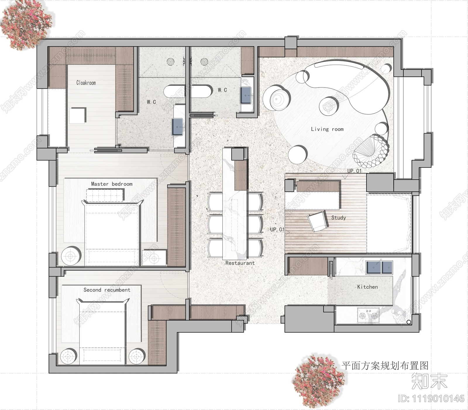 150m²户型大平层9稿方案CADcad施工图下载【ID:1119010146】