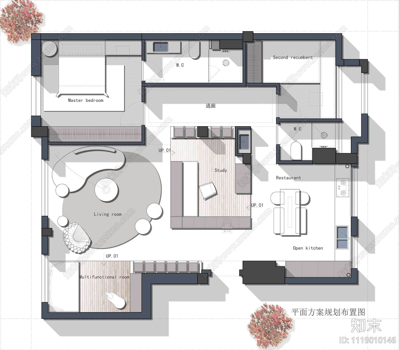 150m²户型大平层9稿方案CADcad施工图下载【ID:1119010146】