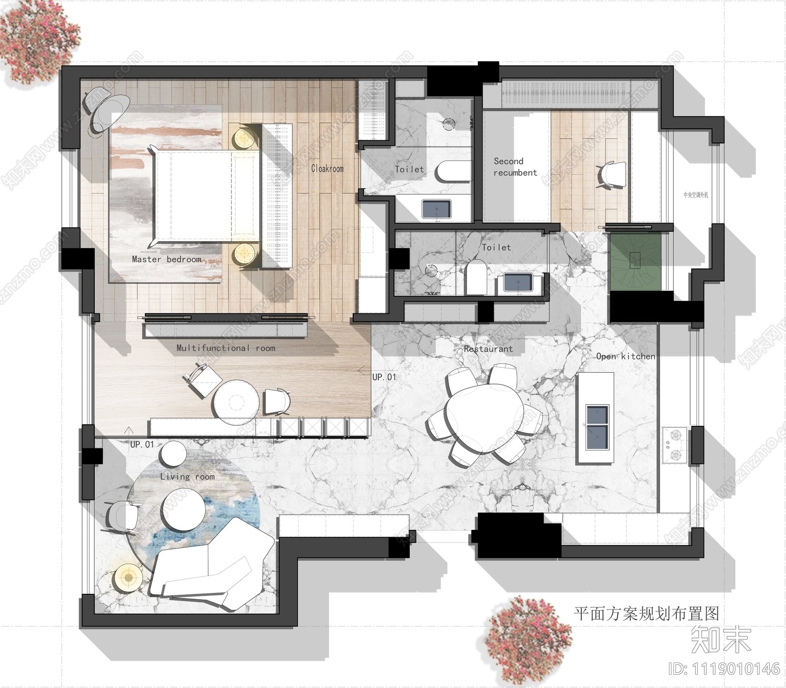 150m²户型大平层9稿方案CADcad施工图下载【ID:1119010146】