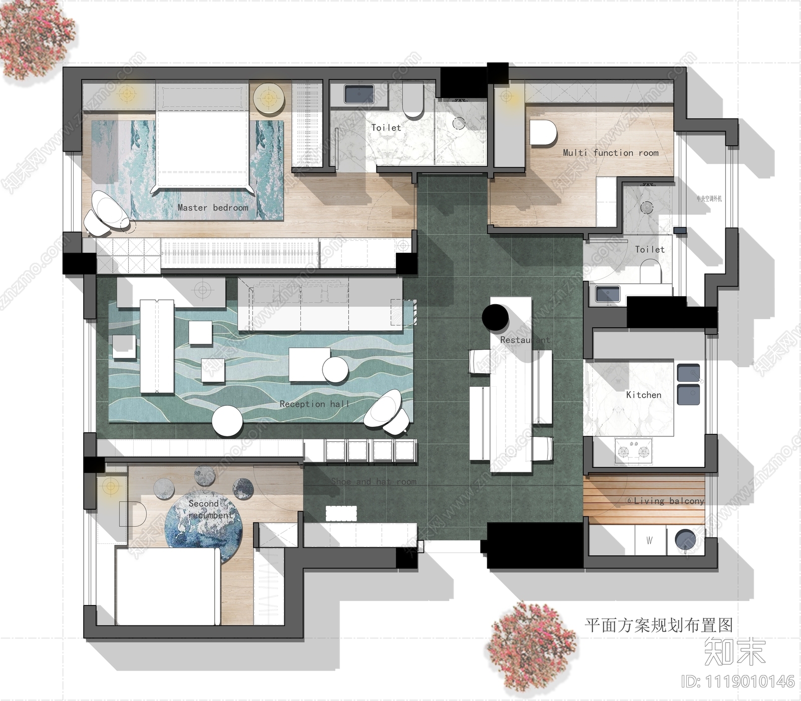 150m²户型大平层9稿方案CADcad施工图下载【ID:1119010146】