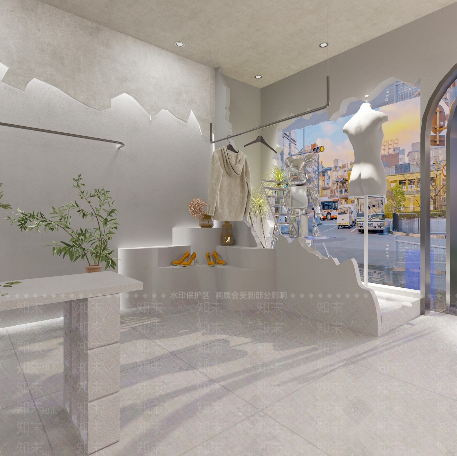 现代服装店3D模型下载【ID:1119014057】