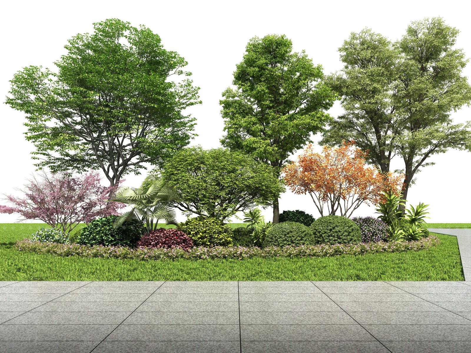 景观绿化3D模型下载【ID:1119015746】