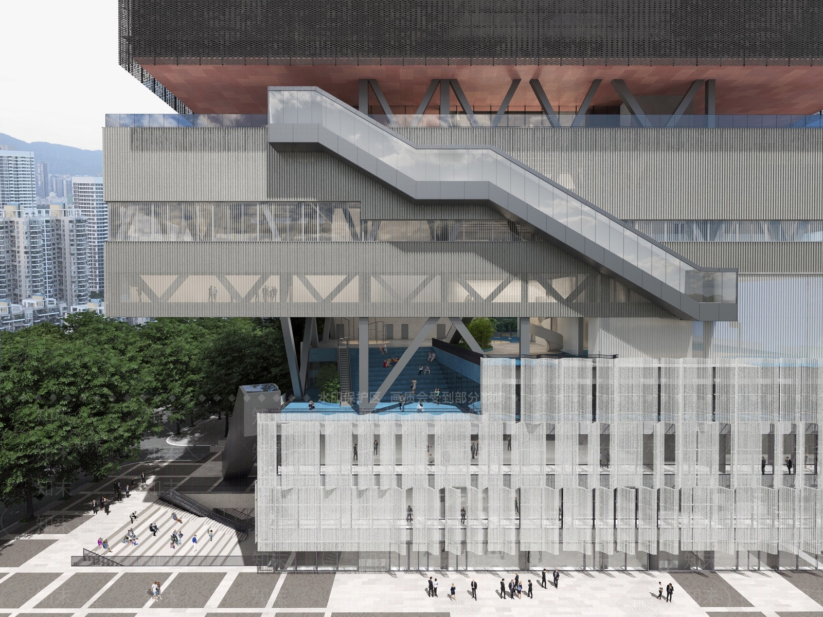 现代体育建筑SU模型下载【ID:1119019763】