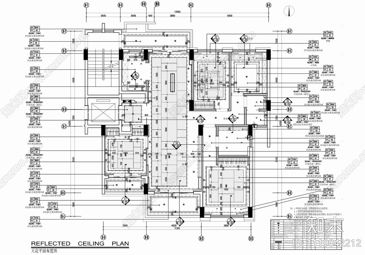 150㎡大平层平立面CAD施工图cad施工图下载【ID:1119042212】