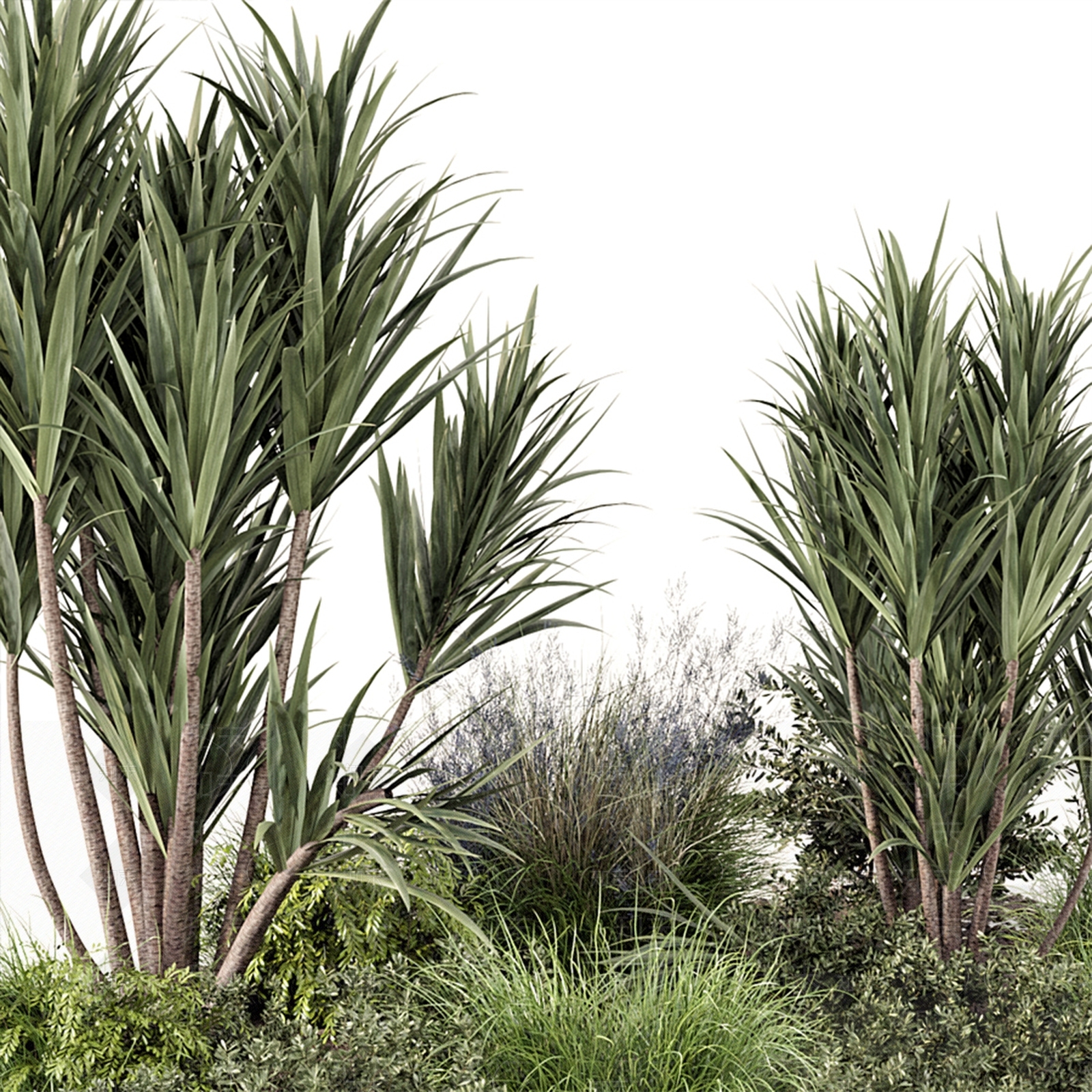 植物堆3D模型下载【ID:1119048568】