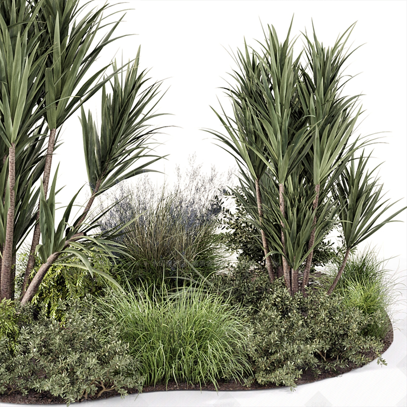 植物堆3D模型下载【ID:1119048568】