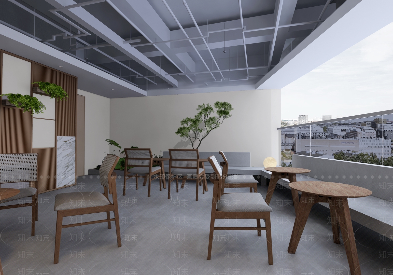 侘寂风公司休息区SU模型下载【ID:1119050723】