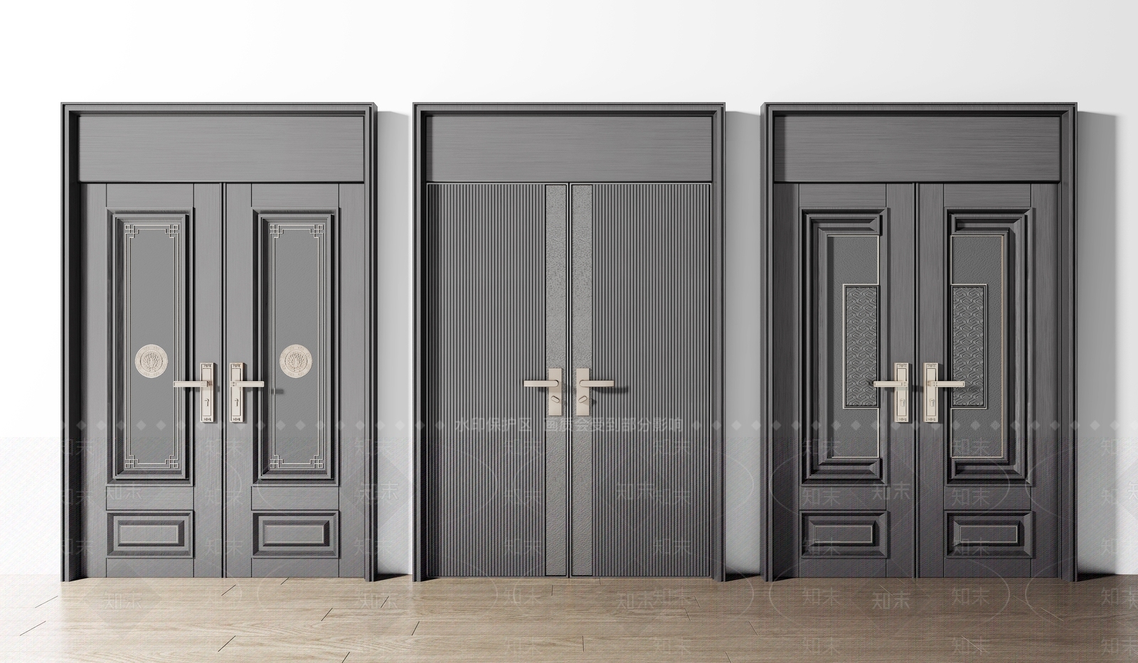 现代入户双开门3D模型下载【ID:1119057121】