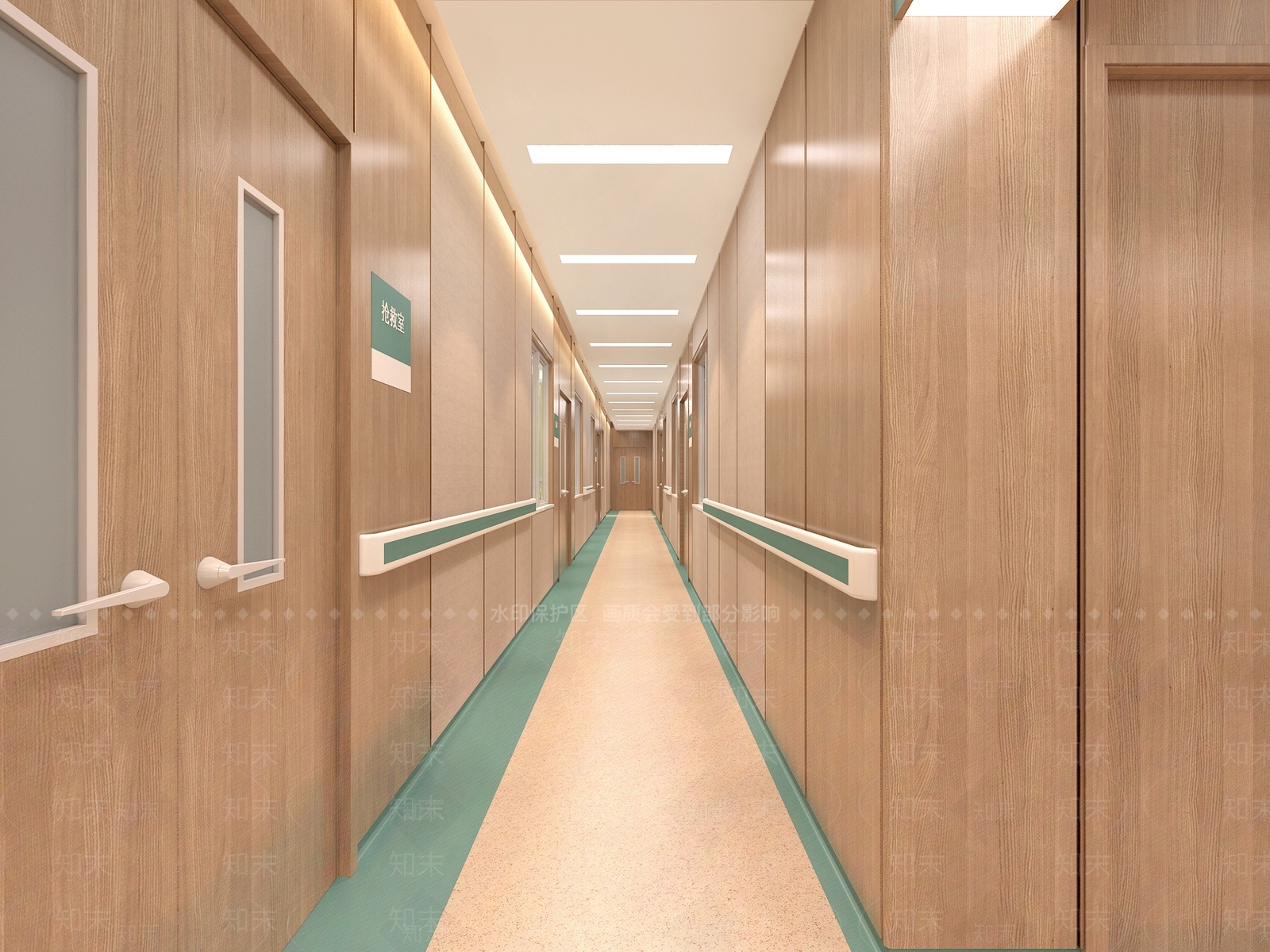 现代医院走廊3D模型下载【ID:1119061058】