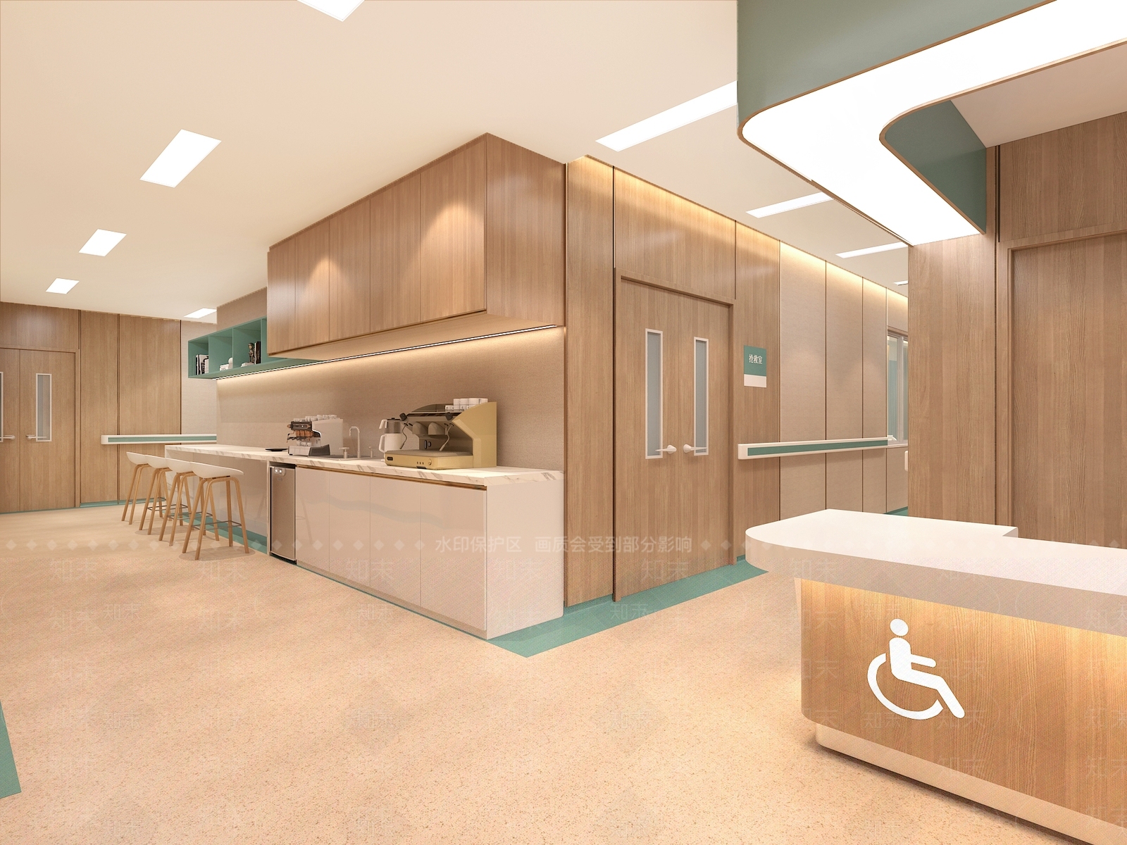 现代医院走廊3D模型下载【ID:1119061058】
