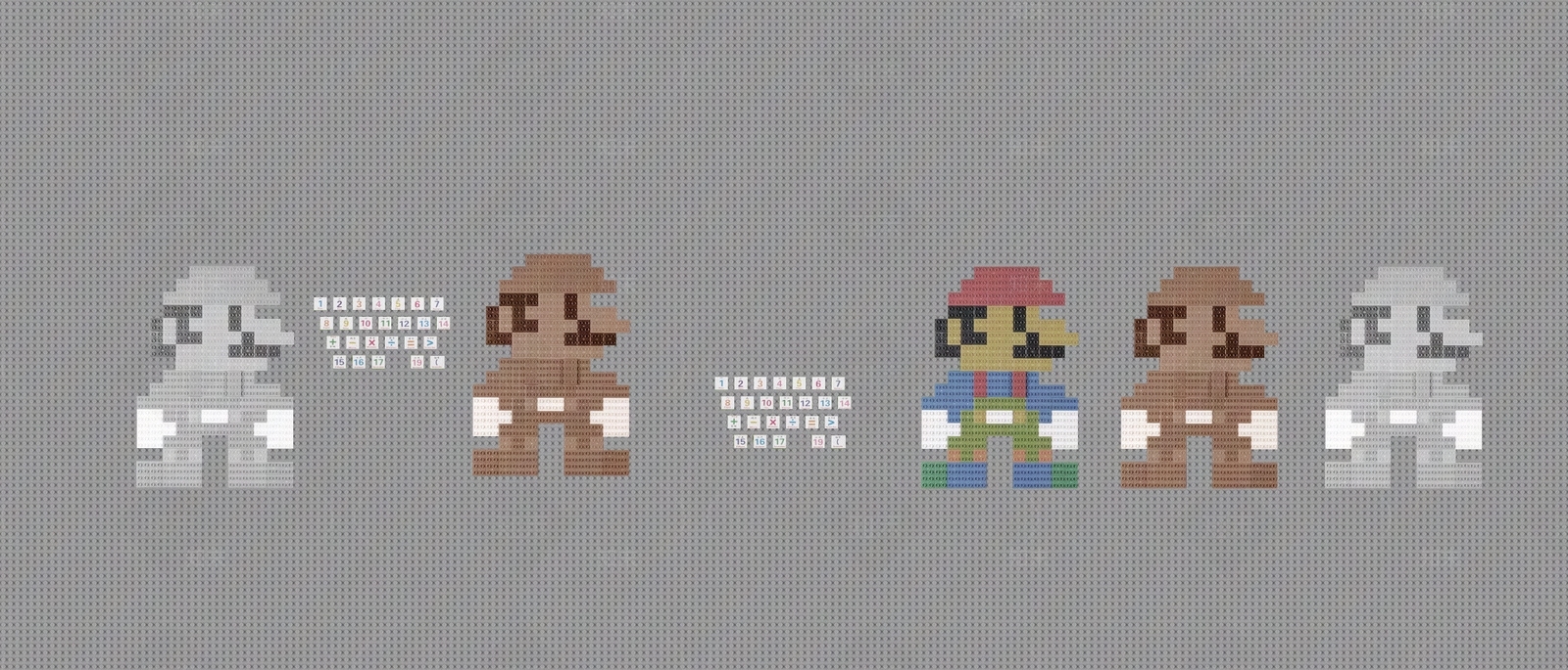 乐高马赛克墙面贴图贴图下载【ID:1119061676】