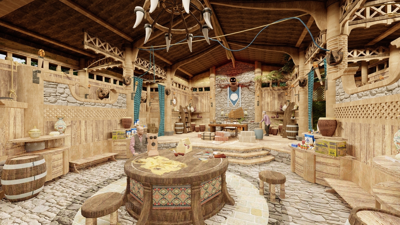 中式古屋其他店铺SU模型下载【ID:1119067136】