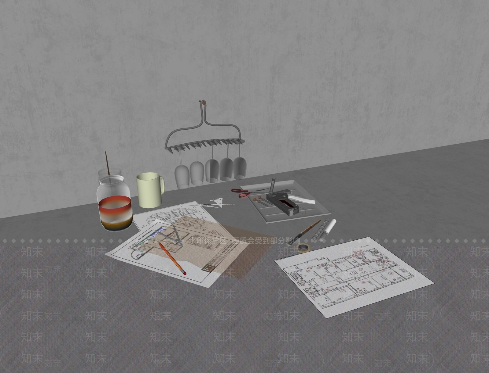 文具SU模型下载【ID:1119070024】