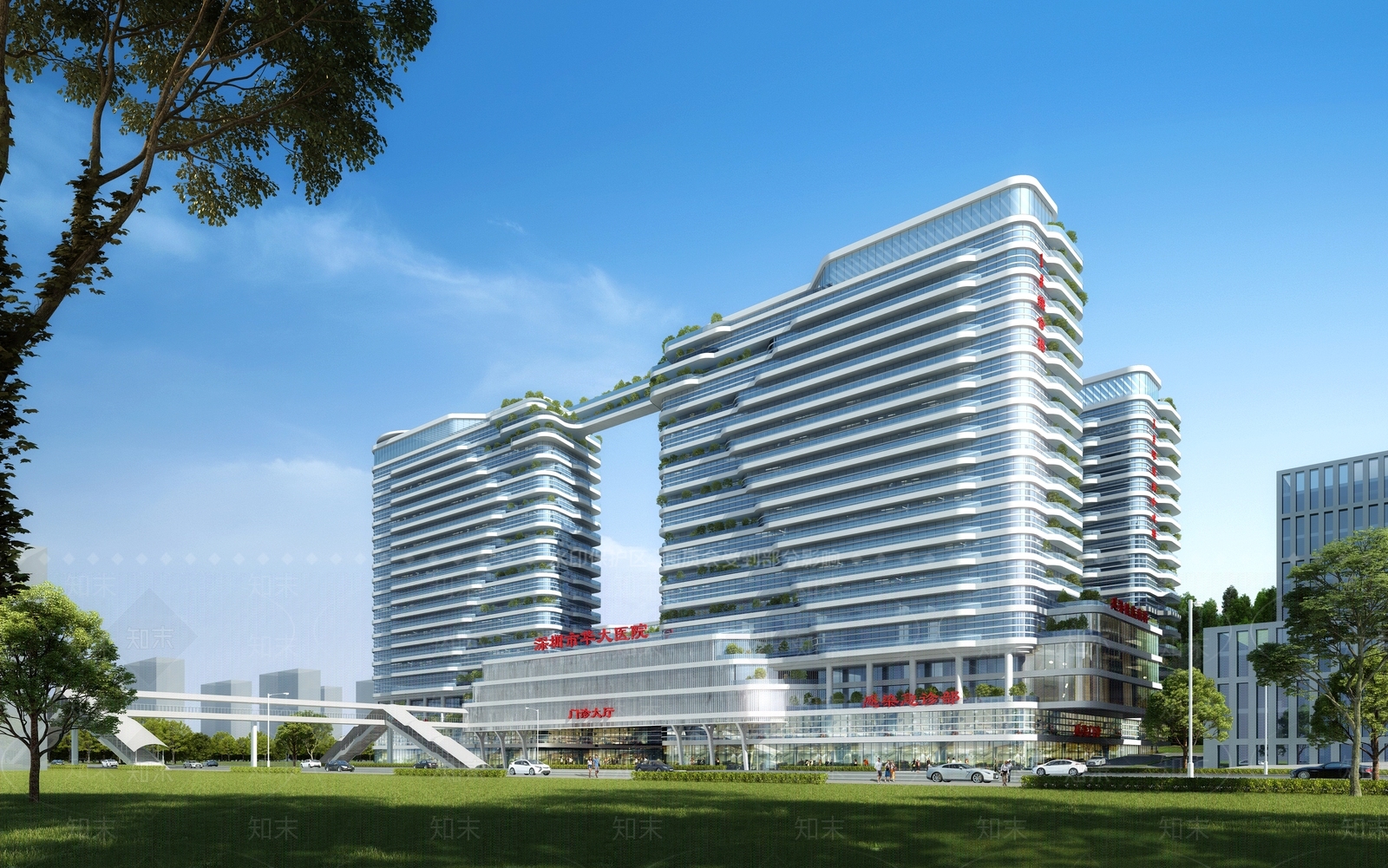 现代医疗建筑SU模型下载【ID:1119070787】