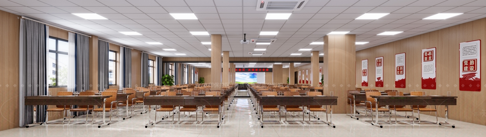 现代党建报告厅3D模型下载【ID:1119072915】