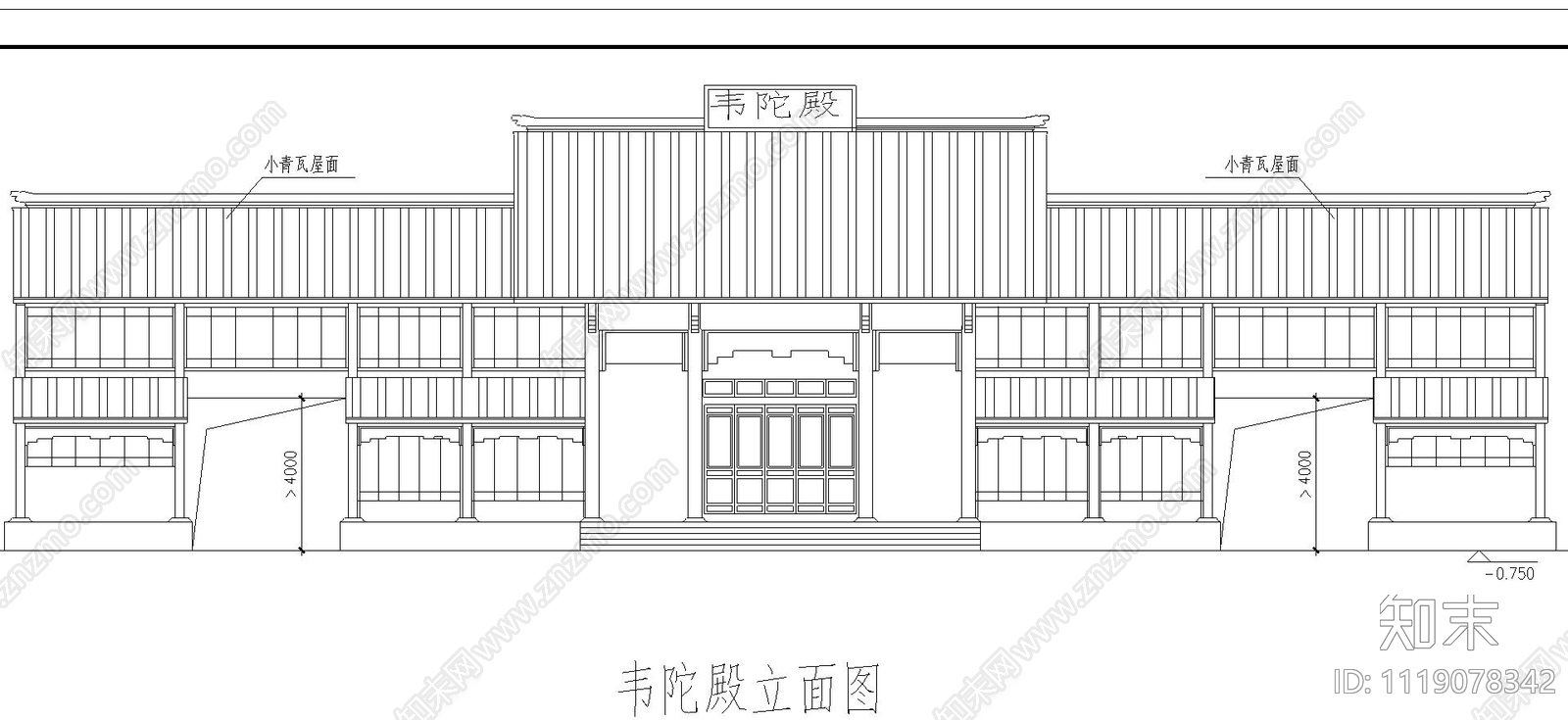 古建筑平面图施工图施工图下载【ID:1119078342】