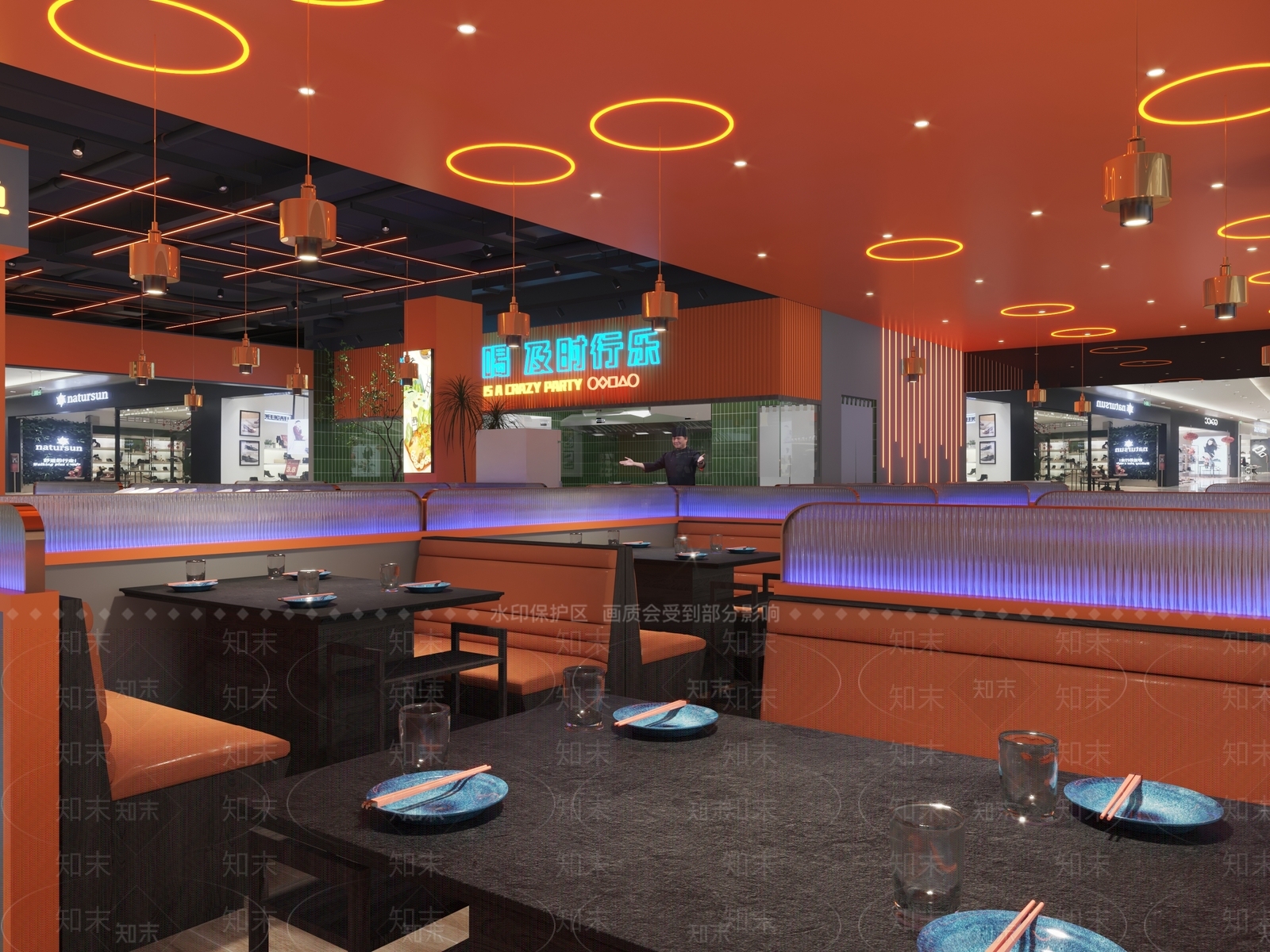 现代烤鱼店3D模型下载【ID:1119977164】