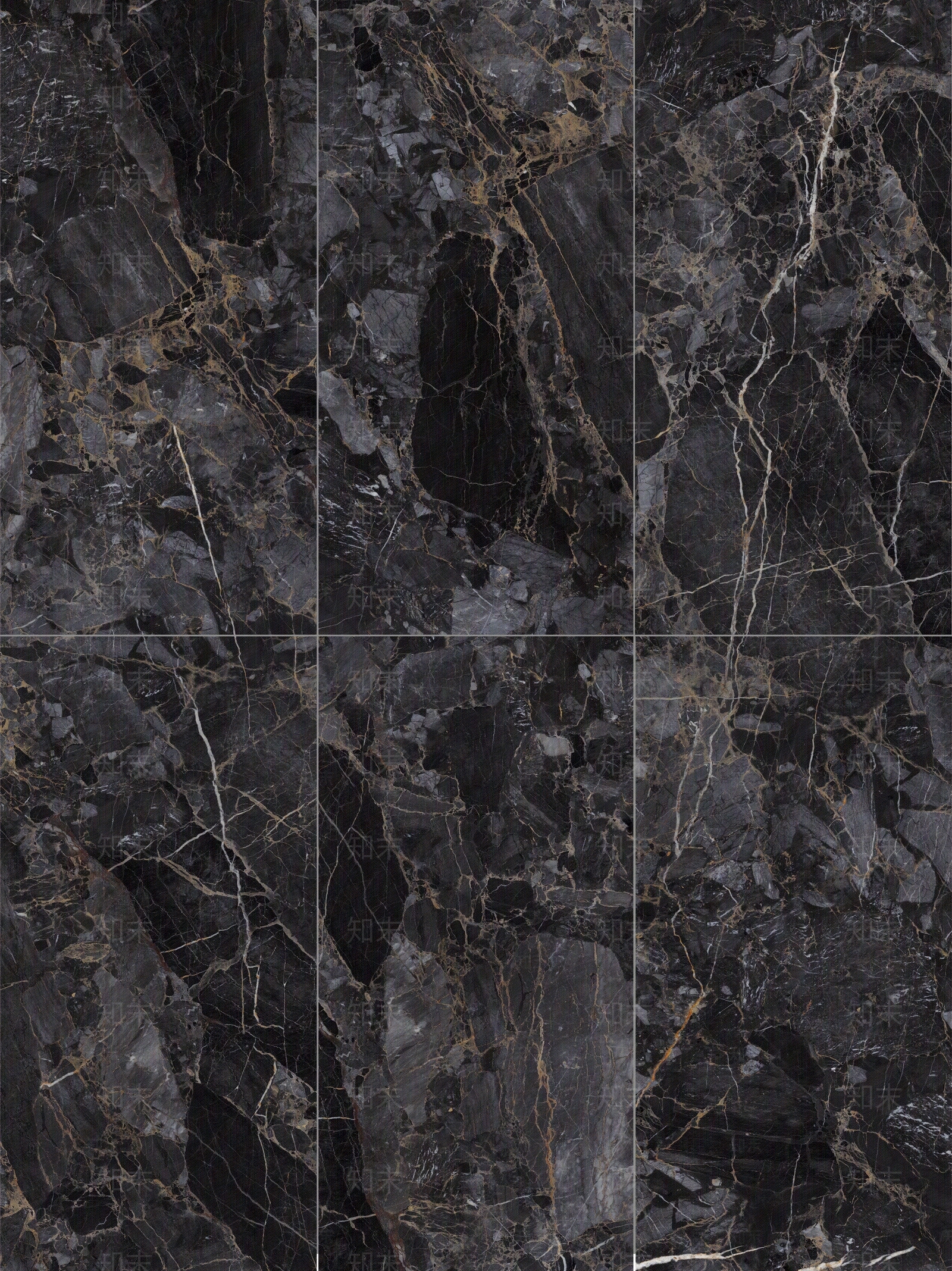 路易鎏金黑色大理石瓷砖贴图下载【ID:1119081838】