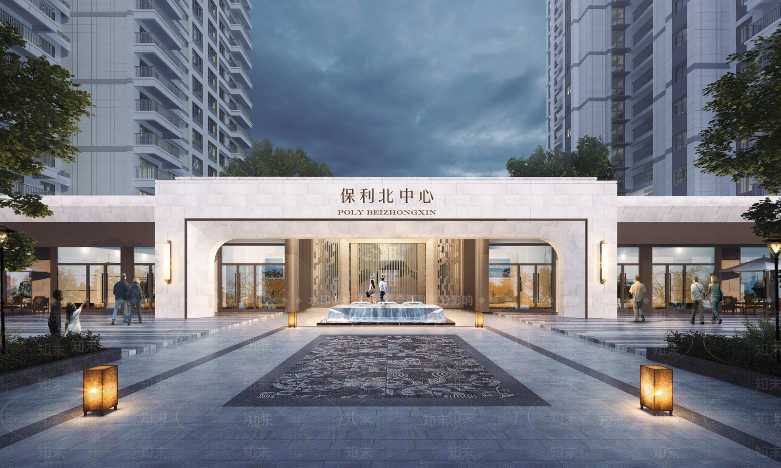 古典小区主入口门楼SU模型下载【ID:1119087534】