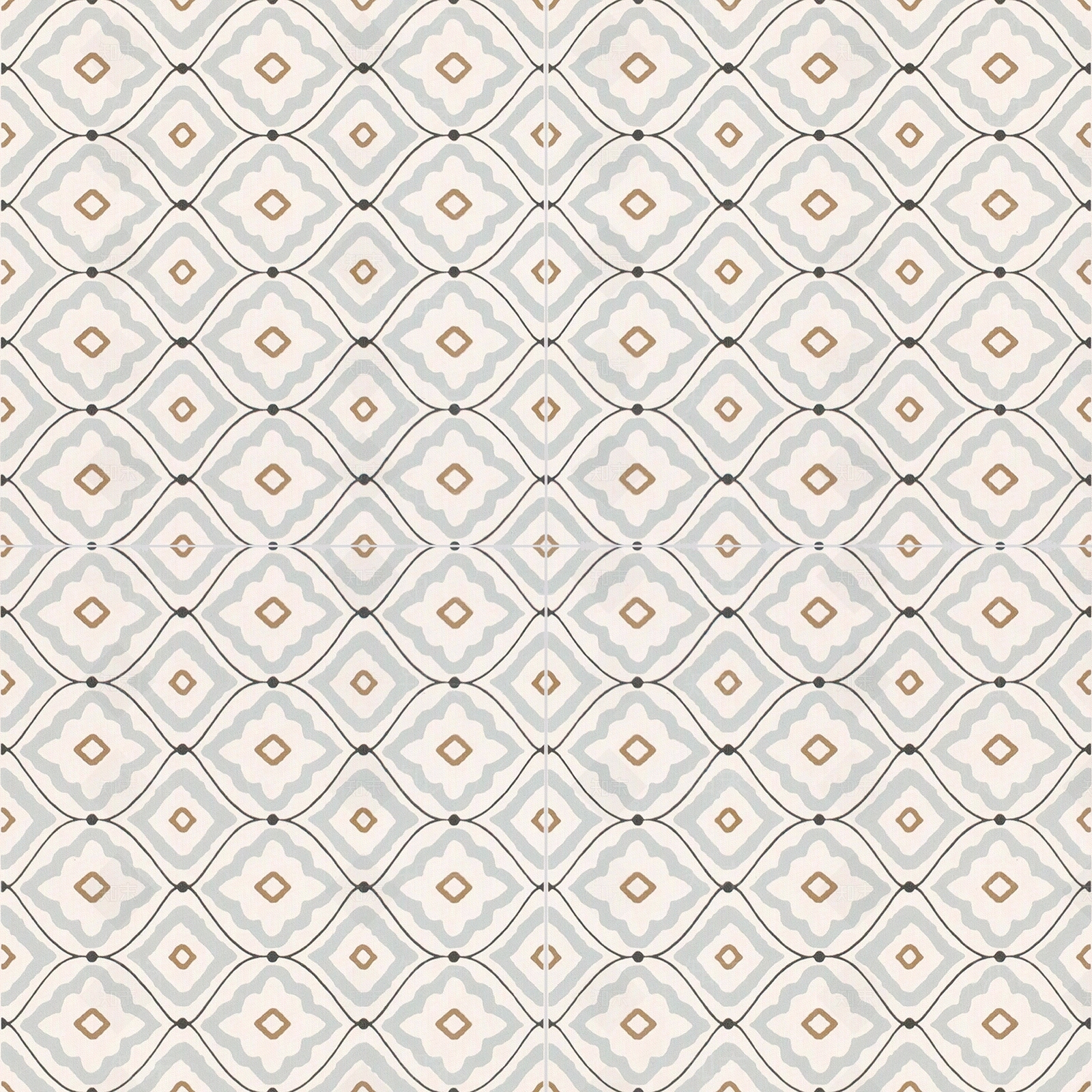 米色亚光几何花砖贴图下载【ID:1119089560】