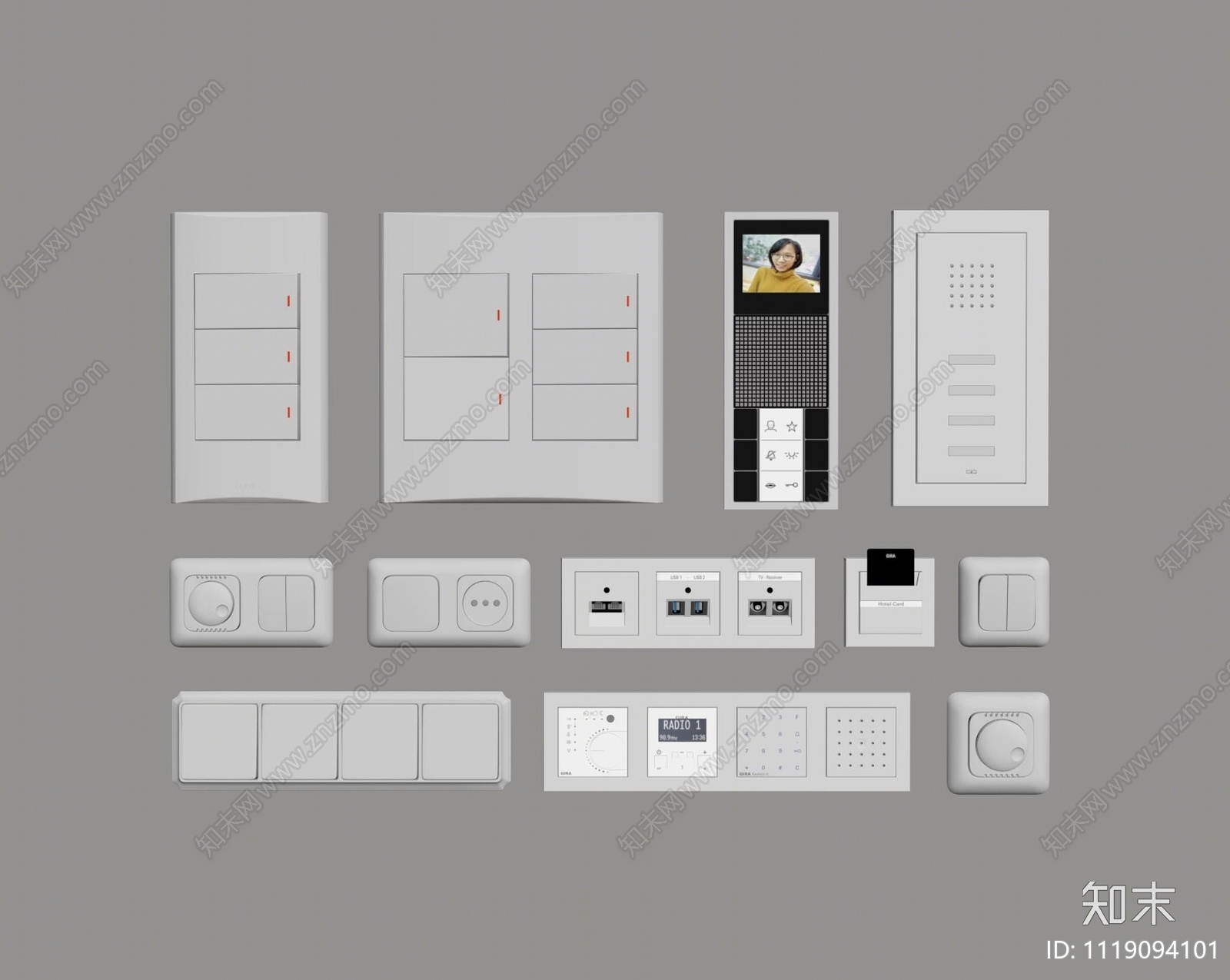 现代开关SU模型下载【ID:1119094101】