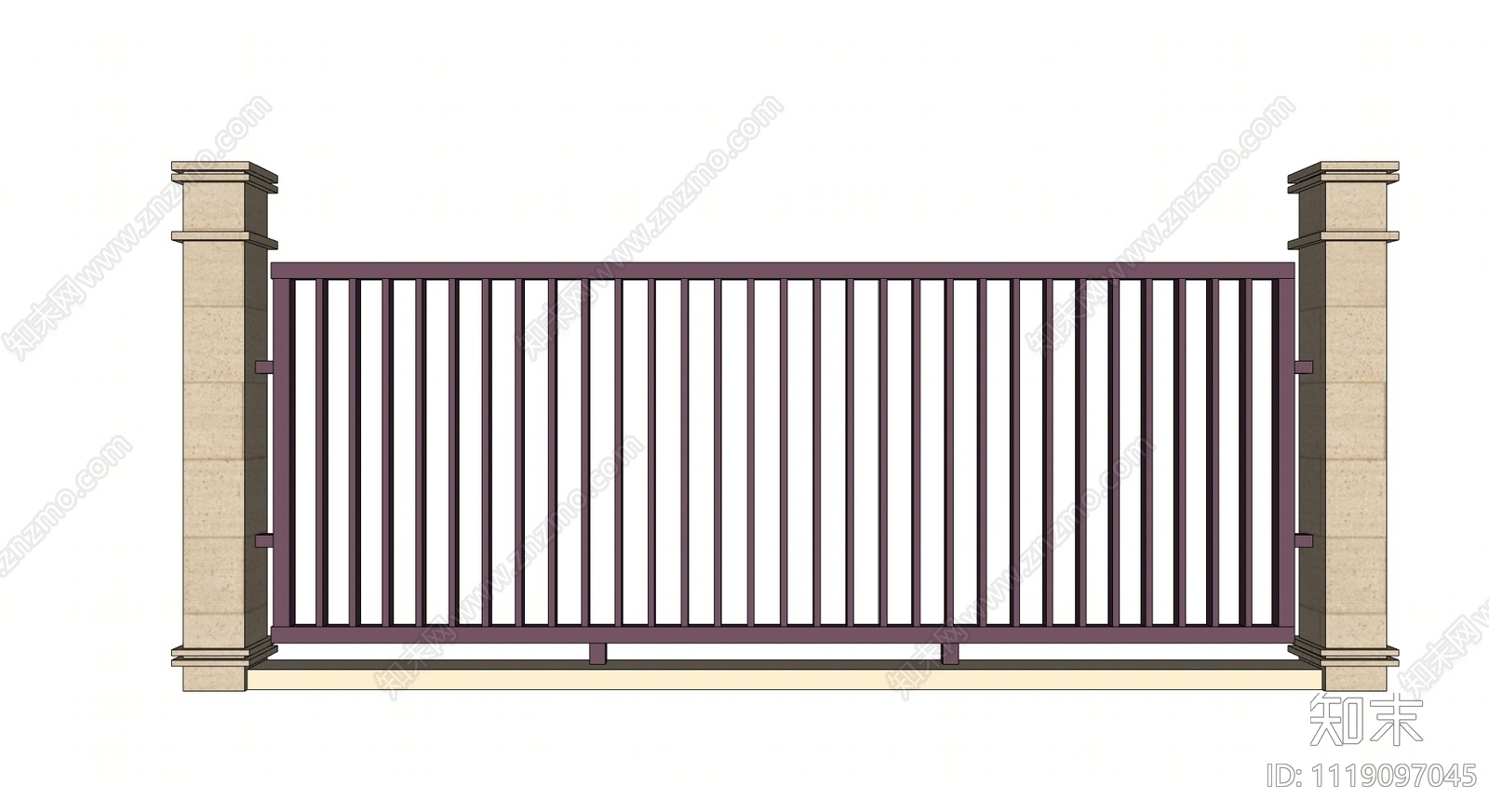 现代围栏SU模型下载【ID:1119097045】
