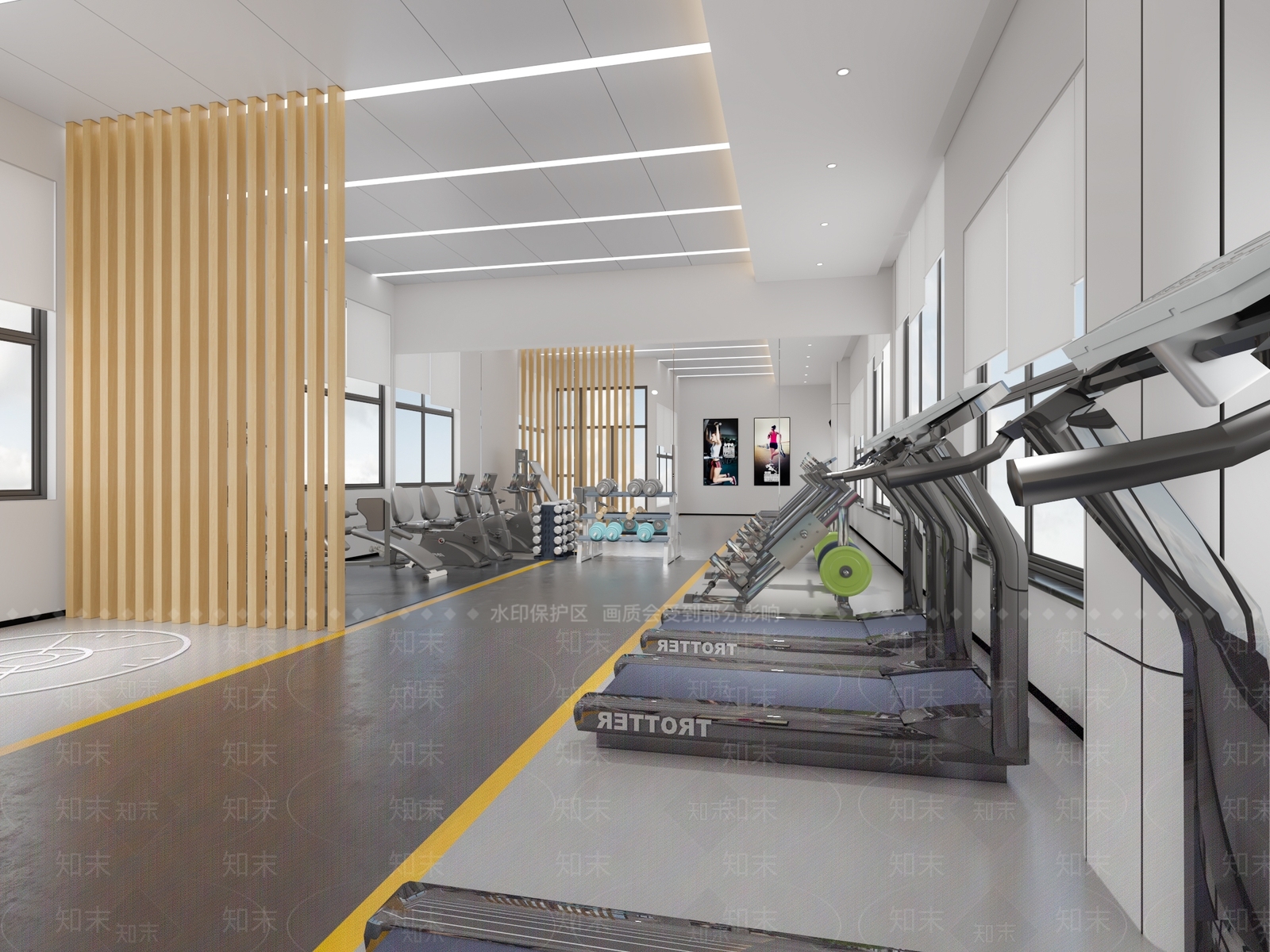 现代公司健身房3D模型下载【ID:1119099214】