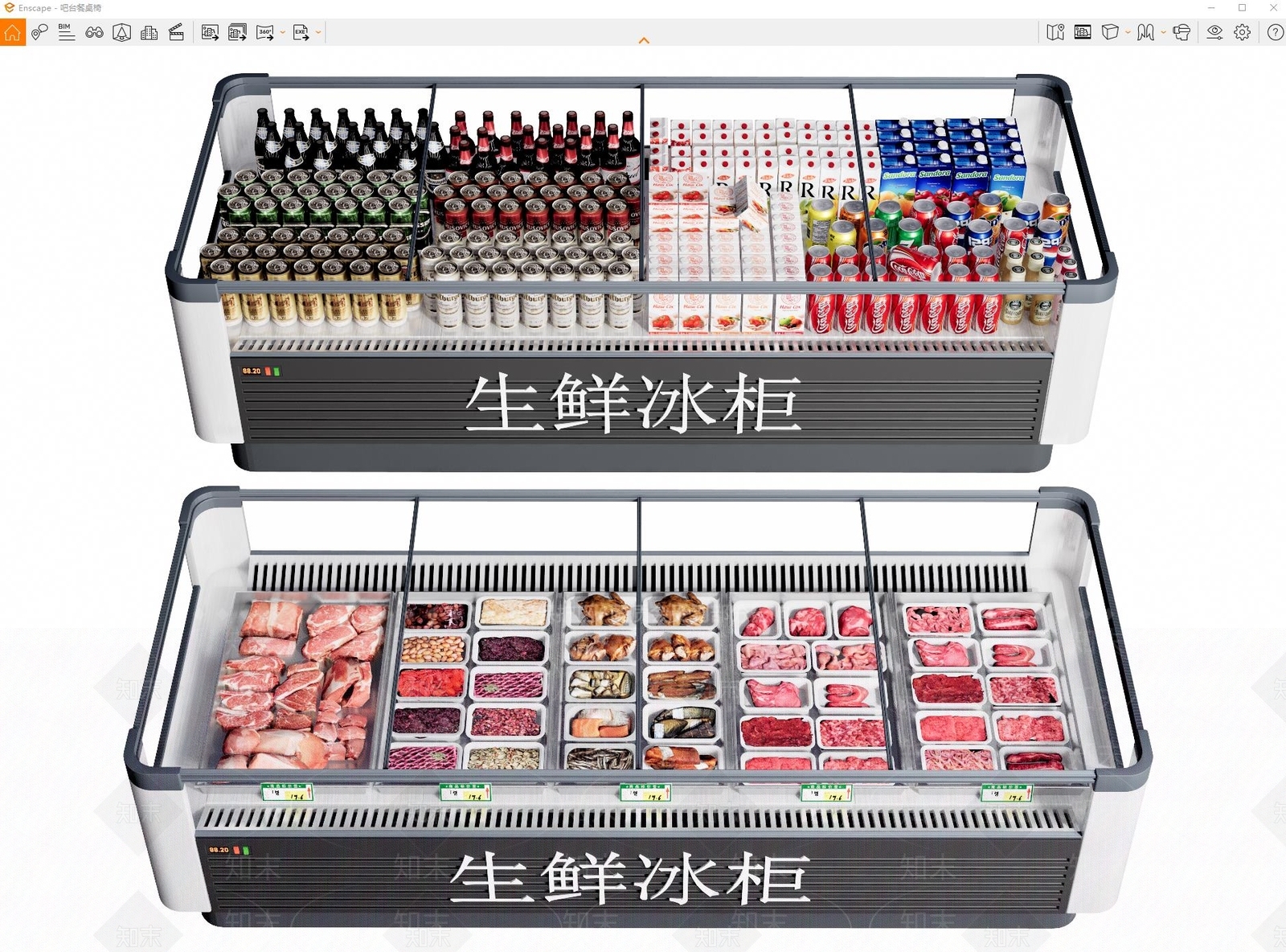 现代冰柜SU模型下载【ID:1119103839】
