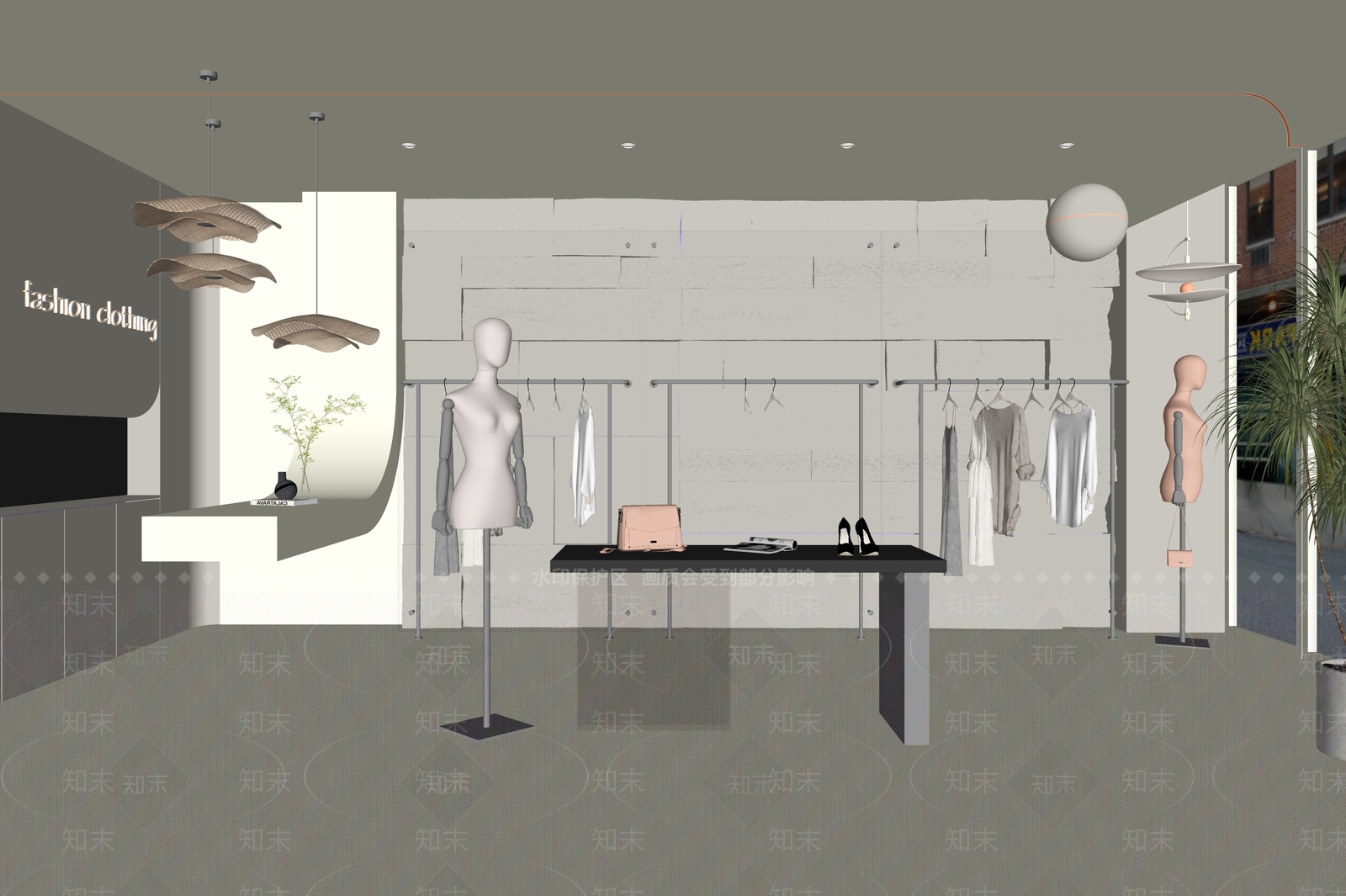 现代服装店女装店SU模型下载【ID:1119113148】