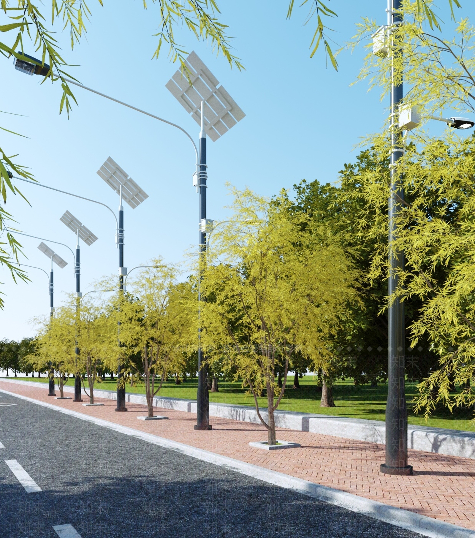 现代路灯3D模型下载【ID:1119121275】