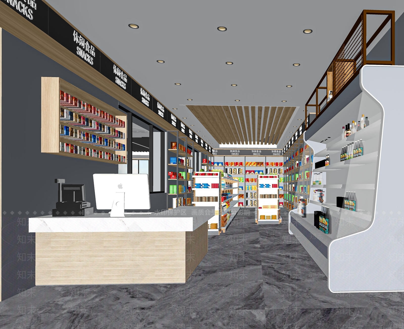 现代便利店SU模型下载【ID:1119124520】