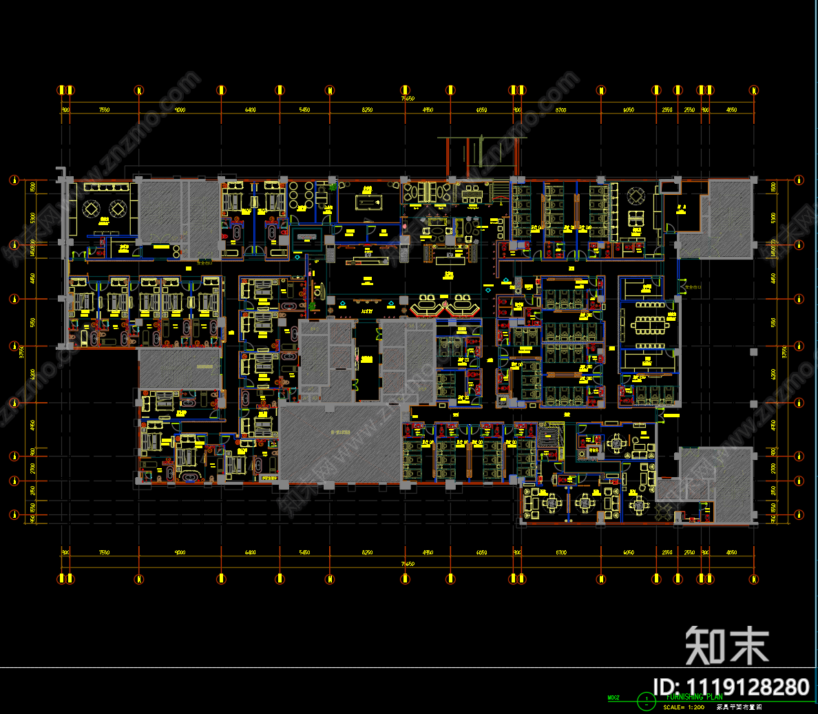 新中式足浴休闲会所设计施工图效果图cad施工图下载【ID:1119128280】