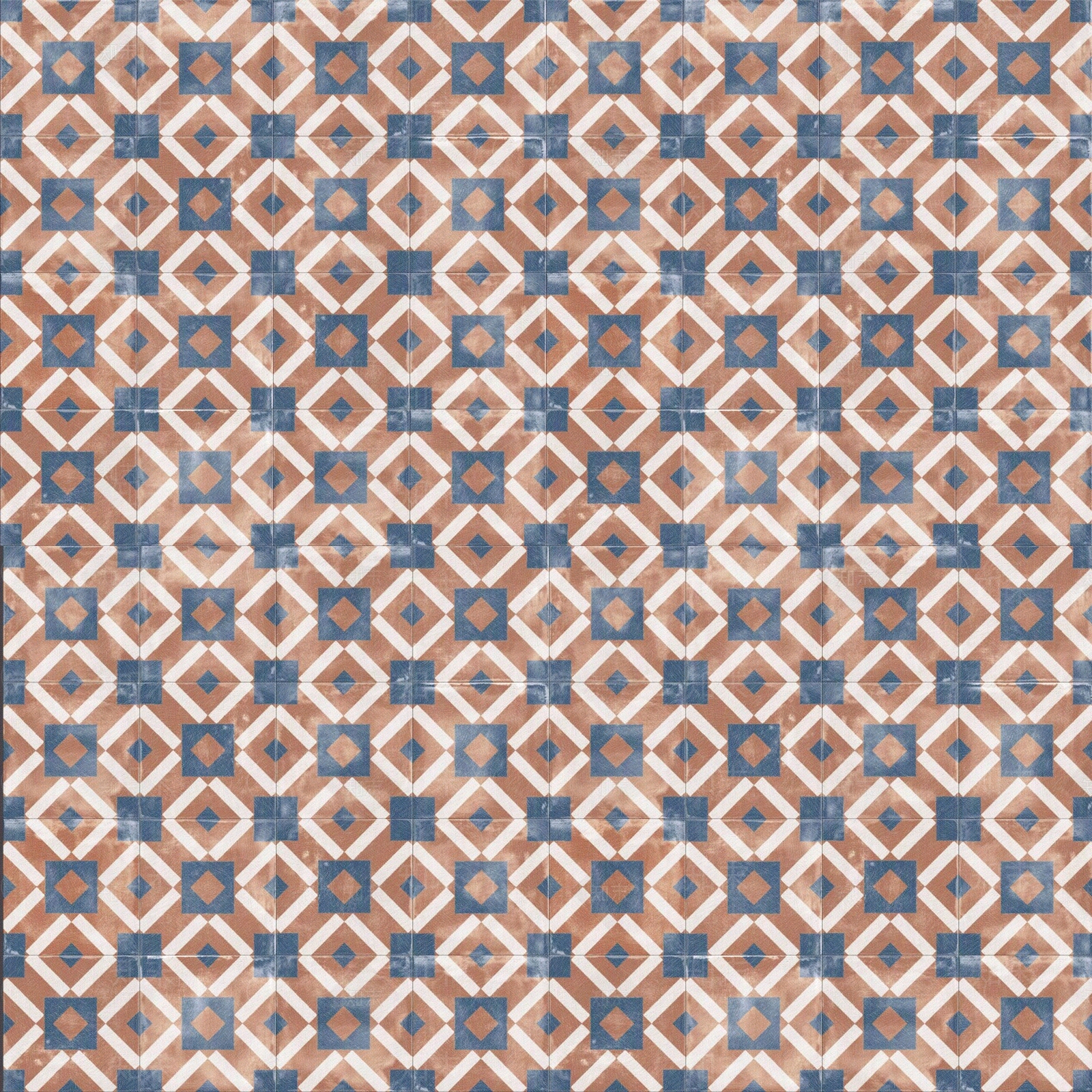 橘色小花做旧仿古艺术花砖贴图下载【ID:1119138575】