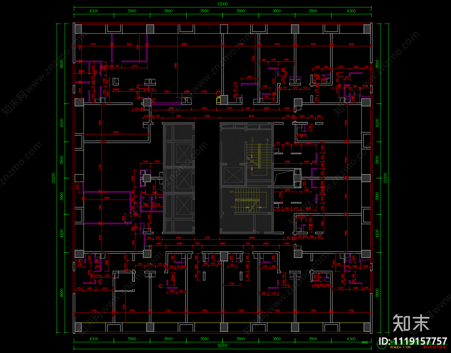 中式SPA养生馆施工图效果图cad施工图下载【ID:1119157757】