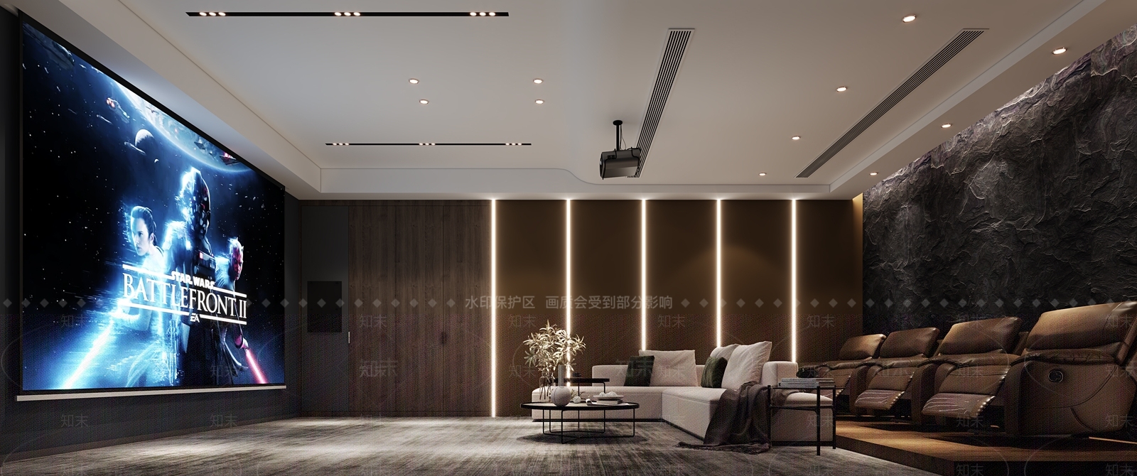 现代影音室3D模型下载【ID:1119161009】