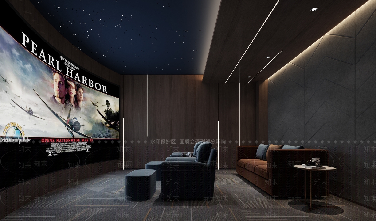 现代家居影音室3D模型下载【ID:1119161409】