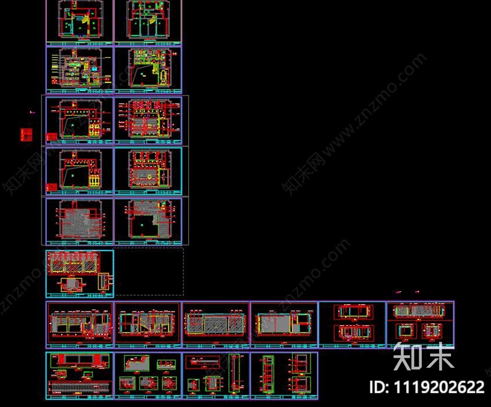 母婴专卖店CAD施工图效果图施工图下载【ID:1119202622】