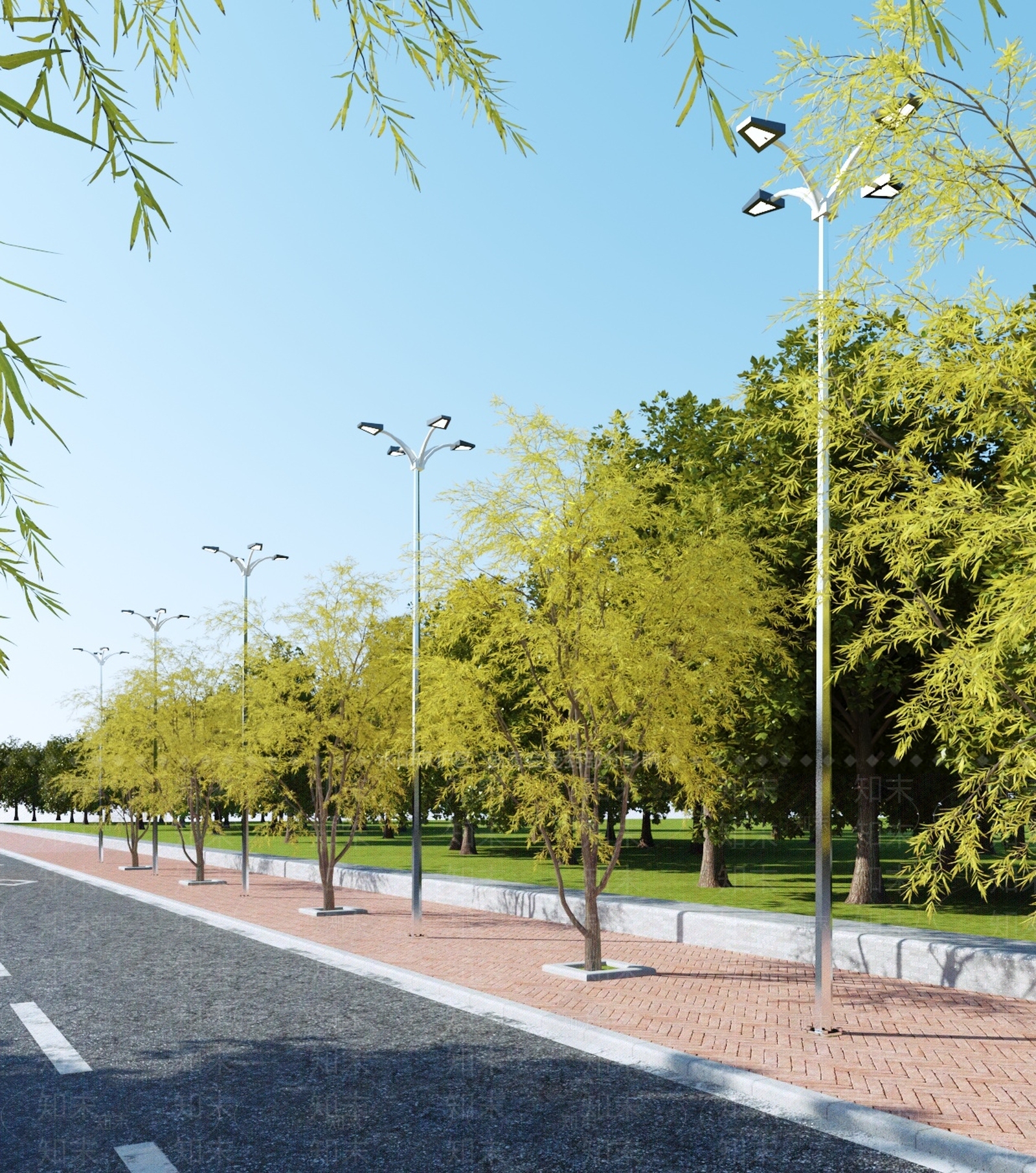 现代路灯3D模型下载【ID:1119210934】