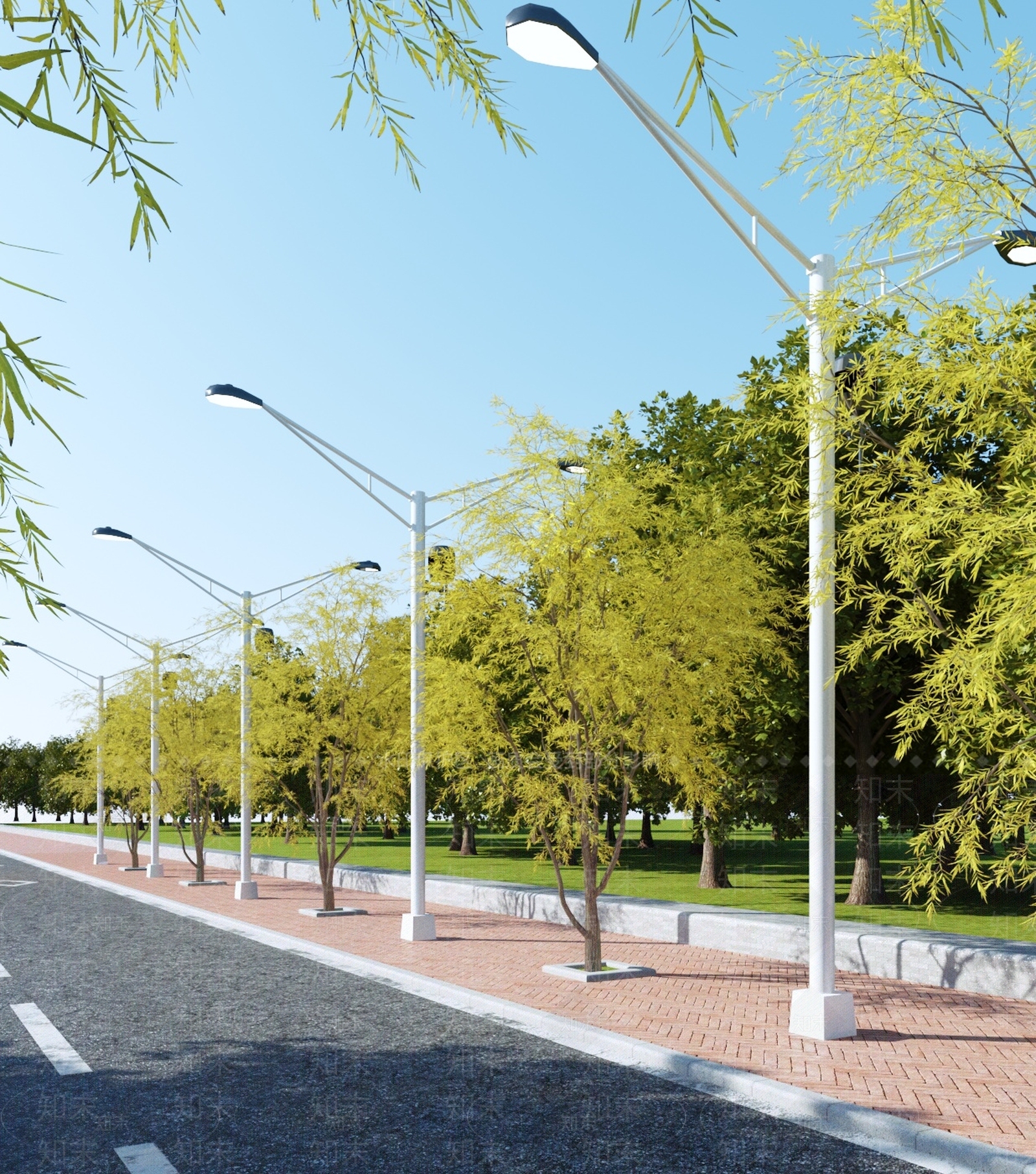 现代路灯3D模型下载【ID:1119211762】