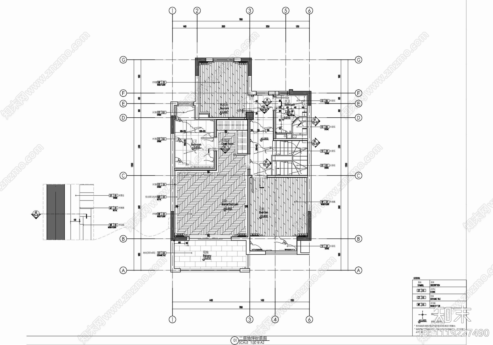 四层新中式别墅设计CAD施工图cad施工图下载【ID:1119227490】