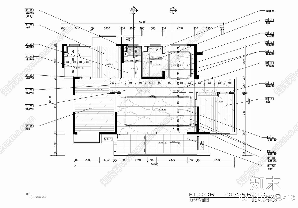 150㎡家装大平层整套CAD施工图施工图下载【ID:1119234719】