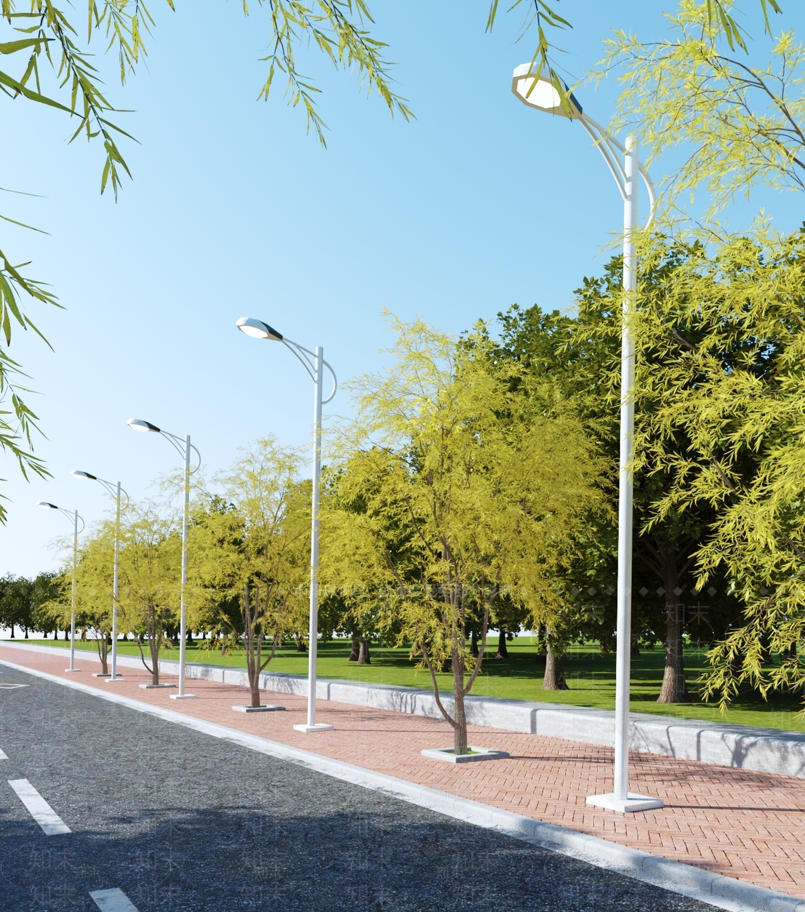 现代路灯3D模型下载【ID:1119235692】