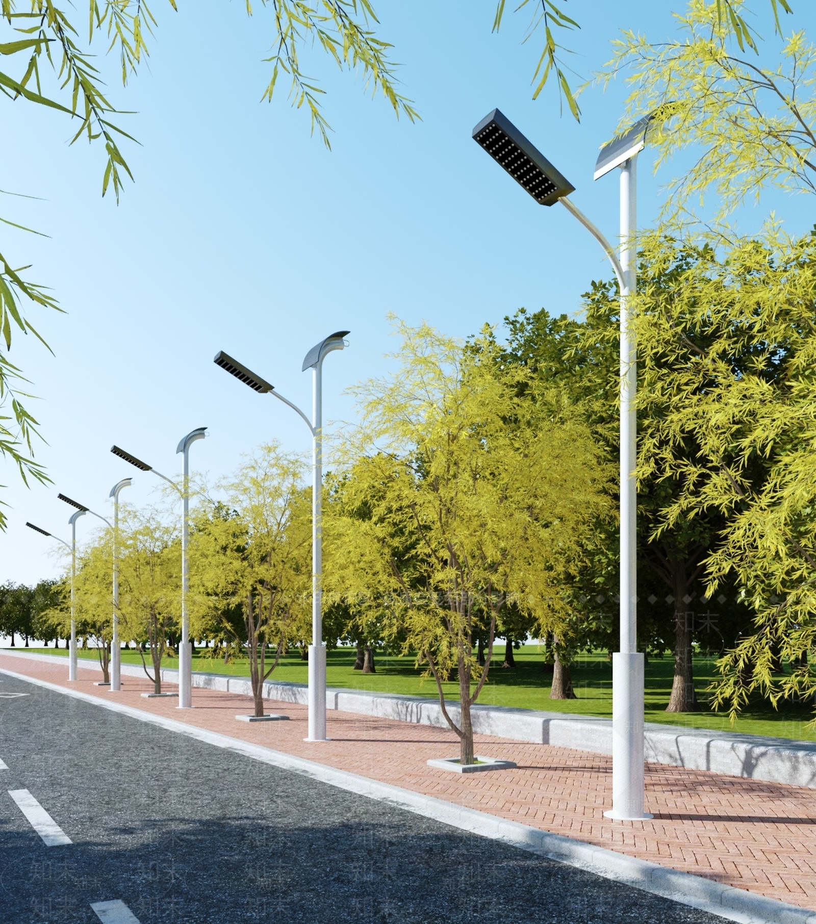 现代路灯3D模型下载【ID:1119239578】