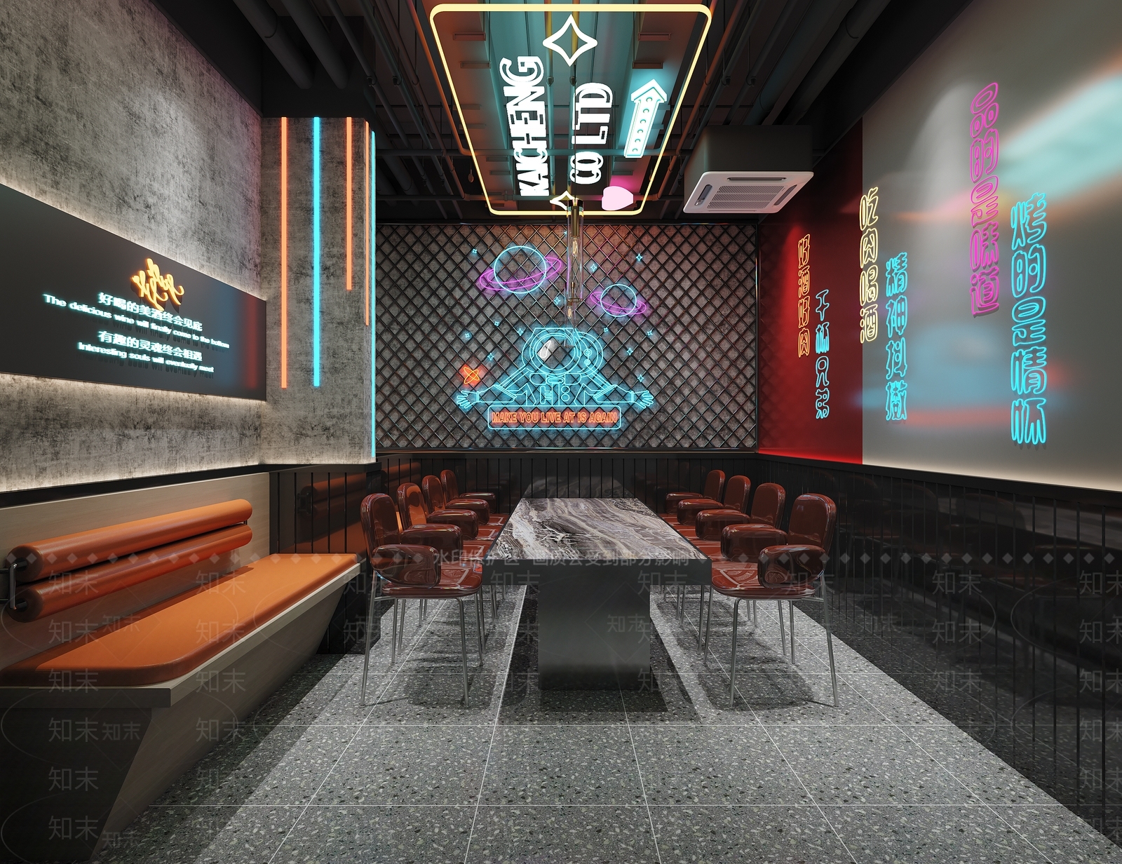 现代烧烤店3D模型下载【ID:1119240212】
