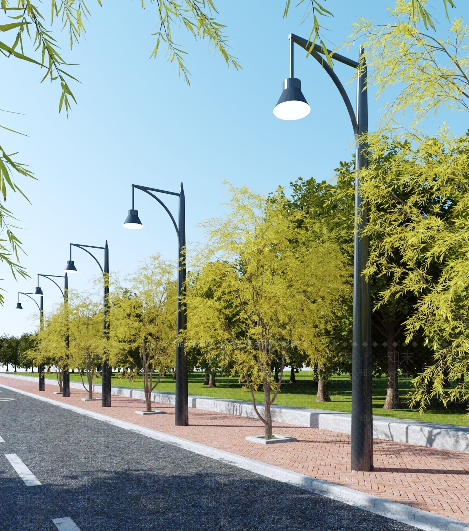 现代路灯3D模型下载【ID:1119242257】
