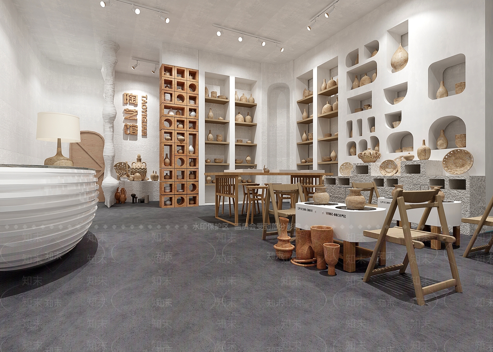 现代陶艺馆3D模型下载【ID:1119245610】
